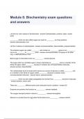 Module 8: Biochemistry exam questions and answers 