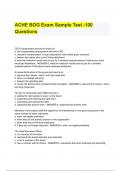 ACHE BOG Exam Sample Test -100 Questions WITH COMPLETE SOLUTIONS