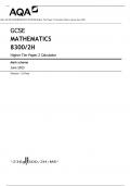 AQA GCSE MATHEMATICS 8300/2H Higher Tier Paper 2 Calculator Mark scheme June 2023