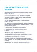 CETA PREP TEST study guide REAL QUESTIONS & VERIFIED  ANSWERS UPDATED 8.33 meters is the full wavelength in air for what RF frequency? -  ANSWER 36 MHz Decimal 164 would appear as what in binary? - ANSWER 10100100 A resistor has color stripes yellow, viol