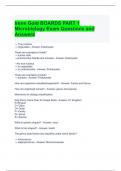 Irene Gold BOARDS PART 1 Microbiology Exam Questions and Answers-Graded A