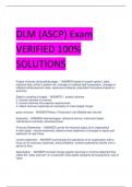 UPDATED  DLM (ASCP) Exam VERIFIED 100% SOLUTIONS