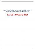 BIOD 171 Microbiology Lab 2. Portage Learning. With 100% Correct and Verified Answers. GUARANTEED A+!  LATEST UPDATE 2024