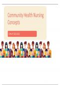 NCM 113 COMMUNITY HEALTH NURSING CONCEPTS LATEST UPDATE 2023-2024 100% COMPLETE SOLUTION