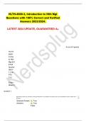 HLTH-4000-3, Introduction to Hlth Mgt Questions with 100% Correct and Verified Answers 2023/2024.   LATEST 2024 UPDATE, GUARANTEED A+