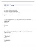 NR-293: |NR 293 PHARMACOLOGY FOR NURSING PRACTICE MODULE TEST 2 QUESTIONS WITH 100% SOLVED SOLUTIONS| VERIFIED ANSWERS