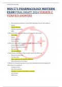 MSN 571 PHARMACOLOGY MIDTERM  EXAM FINAL DRAFT 2024 VERSION 2  VERIFIED ANSWERS