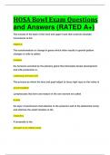 HOSA Bowl Exam Questions and Answers (RATED A+) 