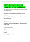 USPS Exam 421 Window Clerk 2023/2024 Graded A+ 