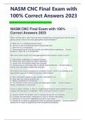 NASM CNC Final Exam with  100% Correct Answers 2023 NASM CNC Final Exam with 100% Correct Answers 2023