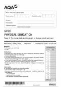 GCSE AQA May 2024 Physical Education Paper 1