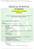 Medical-Surgical Nursing MEDICAL-SURGICAL  NURSING Real exam 2023/2024 updat