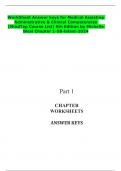 WorkSheet Answer keys for Medical Assisting Administrative & Clinical Competencies (MindTap Course List) 9th Edition by Michelle Blesi Chapter 1-58-latest-2024