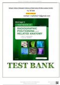 Bontrager's Textbook of Radiographic Positioning and Related Anatomy 9th Edition Lampignano Test Bank