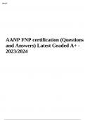 AANP FNP certification (Questions and Answers) Latest Graded A+ - 2023/2024