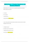 NR222 Exam 1 Practice Questions and Answers Rated A+