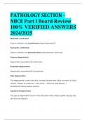 BEST REVIEW PATHOLOGY SECTION - NBCE Part I Board Review 100% VERIFIED ANSWERS  2024/2025