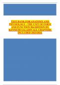 TEST BANK FOR ANATOMY AND PHYSIOLOGY : THE UNIT OF FORM AND FUNCTION 9th EDITION BY KENNETH SALADIN ALL CHAPTERS INCLUDED 2023/2024.