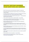 SOPHOS CERTIFIED ENGINEER EXAM QUESTIONS AND ANSWERS 