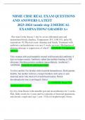 NBME CBSE REAL EXAM QUESTIONS AND ANSWERS LATEST   2023-2024 (usmle step 2)MEDICAL EXAMINATION// GRADED A+    18yo man Crohn disease 1-day hx severe abdominal pain and intermittent bloody diarrhea. Temperature 38 C (100.4 F), pulse 98, respirations 18. Ph