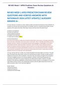 NR 603 WEEK 1 APEA PREDICTOR EXAM REVIEW QUESTIONS AND VERIFIED ANSWERS WITH RATIONALES 2024 LATEST UPDATE// ALREADRY GRADED A+ A 75-year-old man is involved in a motor vehicle accident and strikes his forehead on the windshield. He complains of neck pain