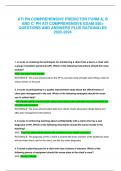 ATI PN COMPREHENSIVE PREDICTOR FORM A, B AND C- PN ATI COMPREHENSIVE  EXAM 550+ QUESTIONS AND ANSWERS PLUS RATIONALES 2022-2024