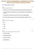 BIOS 242 FUNDAMENTALS OF MICROBIOLOGY WITH LAB FINAL EXAM 2 WITH CORRECT MARKING SCHEME