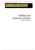 Test Bank/ Solutions Manual for Auditing & Assurance Services, (8 testbanks)BUNDLE |complete and Verified