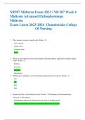 NR507 Midterm Exam 2023 / NR 507 Week 4 Midterm Advanced Pathophysiology Midterm  Exam Latest 2023-2024  Chamberlain College Of Nursing      The coronary ostia are located in the