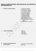 BIOLOGY, HUMAN ANATOMY AND PHYSIOLOGY 201 QUESTIONS AND ANSWERS #46