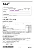 AQA 2023 A-level BIBLICAL HEBREW Paper 2 QP (7677/2)