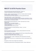 NBCOT & AOTA Practice Exam Questions and Answers