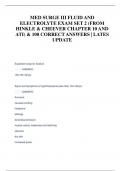 MED SURGE III FLUID AND  ELECTROLYTE EXAM SET 2 (FROM  HINKLE & CHEEVER CHAPTER 10 AND  ATI) & 100 CORRECT ANSWERS | LATES  UPDATE