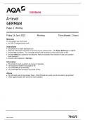 AQA 2023 A-level GERMAN Paper 2 QP (7662/2)