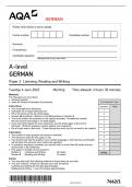 AQA 2023 A-level GERMAN Paper 1 QP (7662/1)