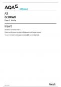 AQA 2023 AS GERMAN Paper 2 Writing (INSERT) 7661/2