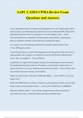 AAPC CASES CPMA Review Exam Questions and Answers | graded a+