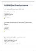 BIOS-252: | BIOS 252 ANATOMY & PHYSIOLOGY II WITH LAB PRACTICE TEST 49 WITH CORRECT MARKING SCHEME