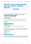 NRNP 6531  FINAL EXAM QUESTIONS AND 100% CORRECT ANSWERS UPDATED  2022/2024  1.In the assessment for peripheral vascular disorders, the clinician should begin with which of the following after the general history and physical examination? 