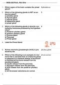 BIOS-252: | BIOS 252 ANATOMY & PHYSIOLOGY II WITH LAB PRACTICE TEST 5 WITH CORRECT MARKING SCHEME