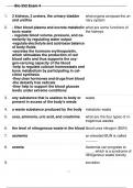 BIOS-252: | BIOS 252 ANATOMY & PHYSIOLOGY II WITH LAB PRACTICE TEST 4 WITH CORRECT MARKING SCHEME