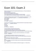 LATEST UPDATED Econ 101: Exam 2