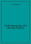 ATI RN Pharmacology 2019 CMS Study Worksheet