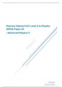 Pearson Edexcel Advanced Physics paper 2 Summer 2023 QUESTION PAPER