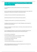 ATI RN Fundamentals Proctored Exam2023 With  Complete Solution Can an RN delegate to the LPN to provide tracheostomy care to a client with pneumonia? - answerYes. A nurse on a medsurg unit has received changeofshift report & will care for 4 clients. Which