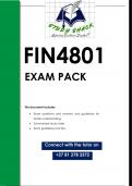 FIN4801 EXAM PACK 2024