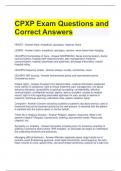 CPXP Exam Questions and Correct Answers 