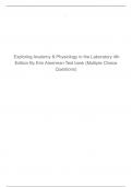 Exploring Anatomy & Physiology in the Laboratory 4th Edition By Erin Amerman Test bank (Multiple Choice