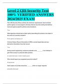 Level 2 CJIS Security Test 100% VERIFIED ANSWERS  2024/2025 EXAM