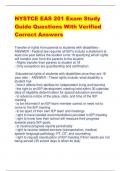 NYSTCE EAS 201 Exam Study Guide Questions With Verified Correct Answers